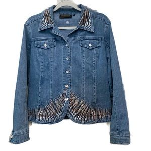 Christine Alexander Swarovski Jean Jacket